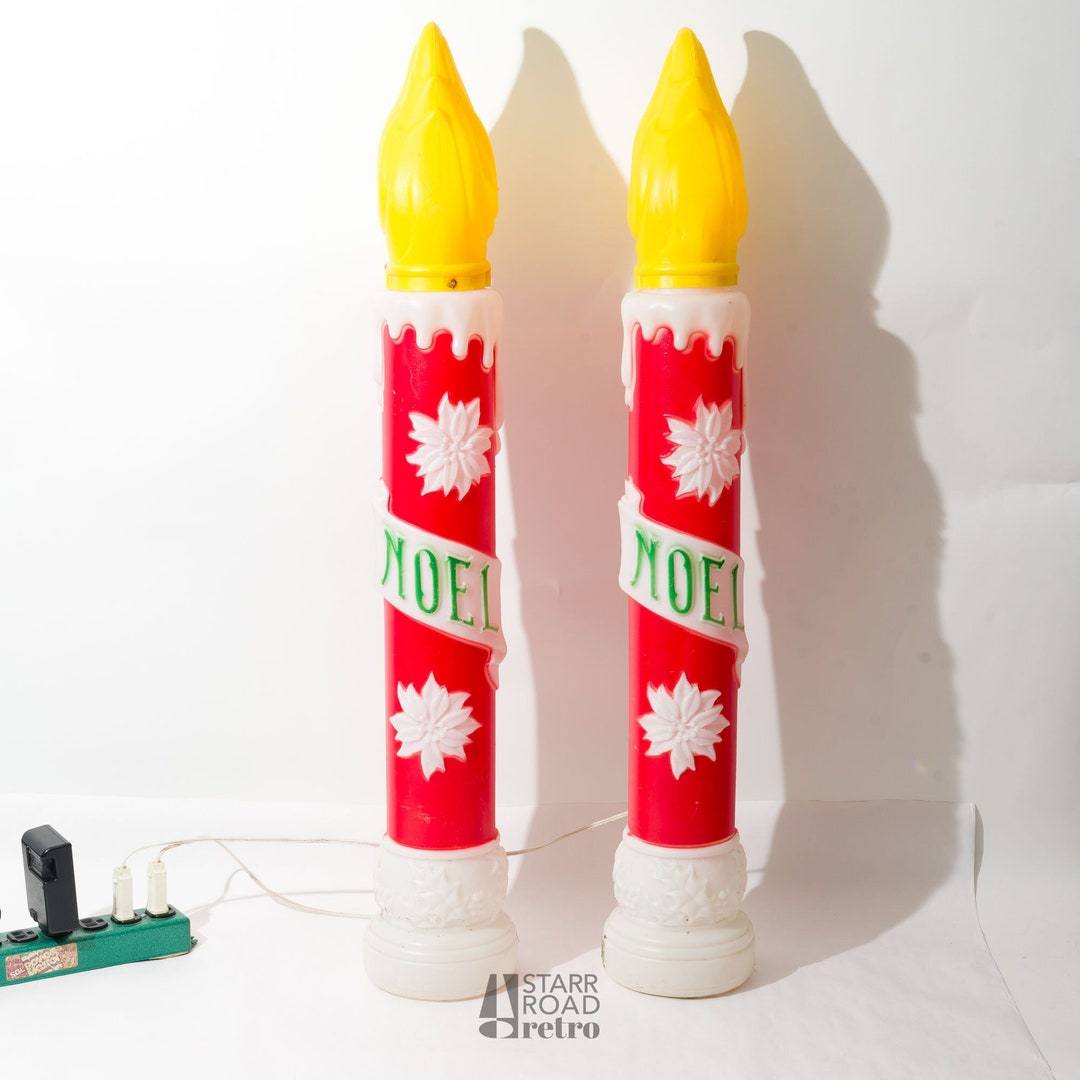 Vintage AS IS Noel Candle Blow Mold 38 High by Empire Etsy