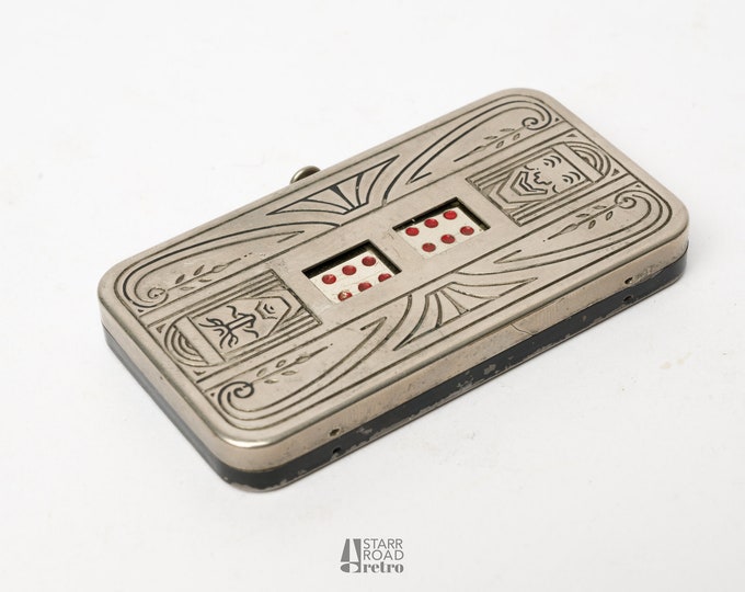 Vintage Dice Game, Demley Autodice, Pocket Size, Mechanical Dice