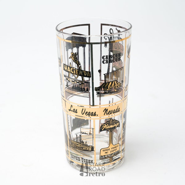 Mid Century Las Vegas Glass, Souvenir, Gilbert Stone, 1972