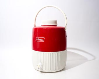 Vintage Red Coleman Insulated Water Cooler with Spigot 2 Gallon
