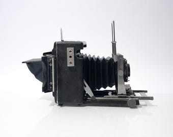 Vintage 4x5 Press Camera Busch Press-Man Voigtländer w/ Graflex Graphic Film Pack Adapter