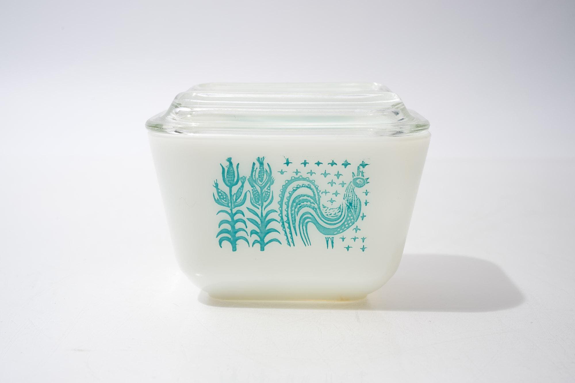 Vintage Pyrex 501, Butterprint, Turquoise, Rooster, Refrigerator Dish ...