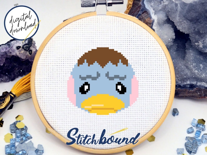 Pate Mini Cross Stitch Pattern DIY Pins and Patches Digital Download