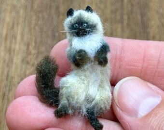Miniature handmade Bridget McCarty cat, 1/12 scale