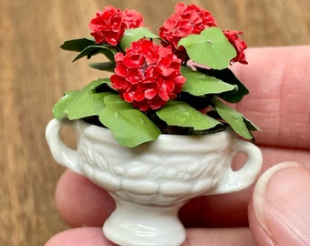 Miniature handmade floral arrangement, 1/12 scale