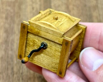 Miniature handmade butter churn, 1/12 scale