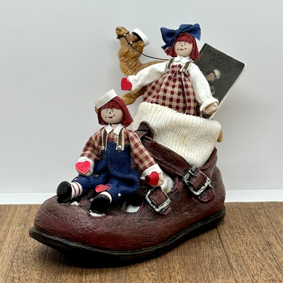 Miniature Handmade Raggedy Ann & Andy in Maryjane Shoe - Etsy
