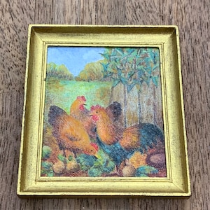 Miniature Lyndel Smith original oil painting, 1/12 scale