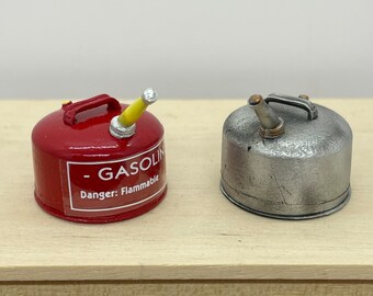 Miniature handmade vintage gas can, 1/12 scale