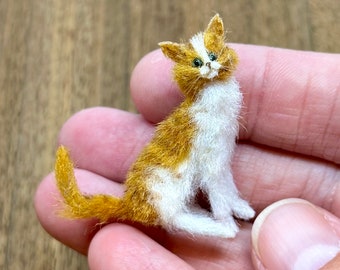 Miniature handmade Bridget McCarty cat, 1/12 scale