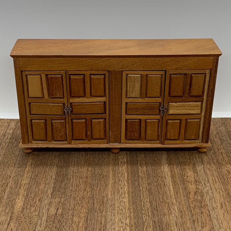 112 scale Handcrafted armoire and cabinet set