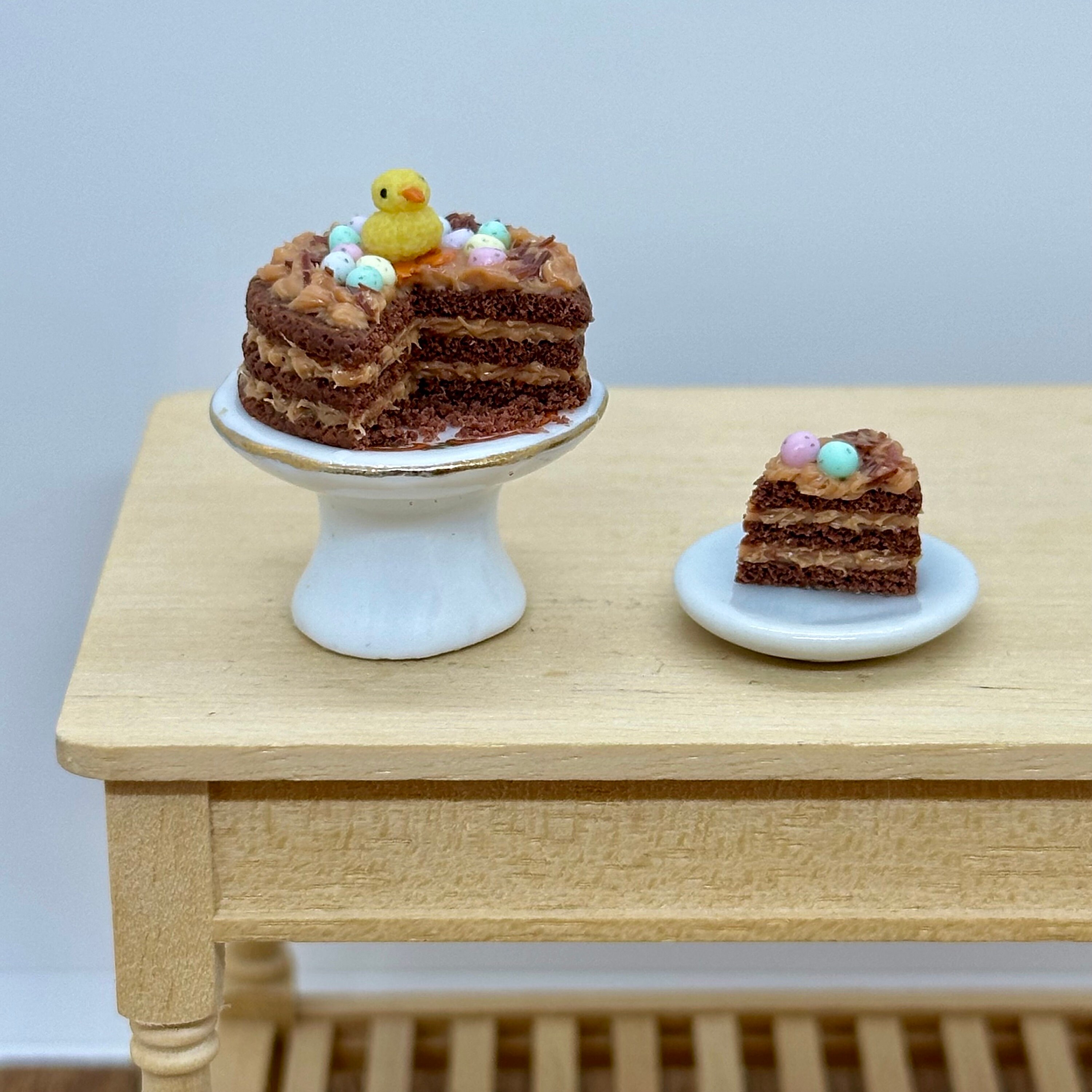 ミニチュア手作りイースターケーキとスライス、1/12スケール - Etsy 日本