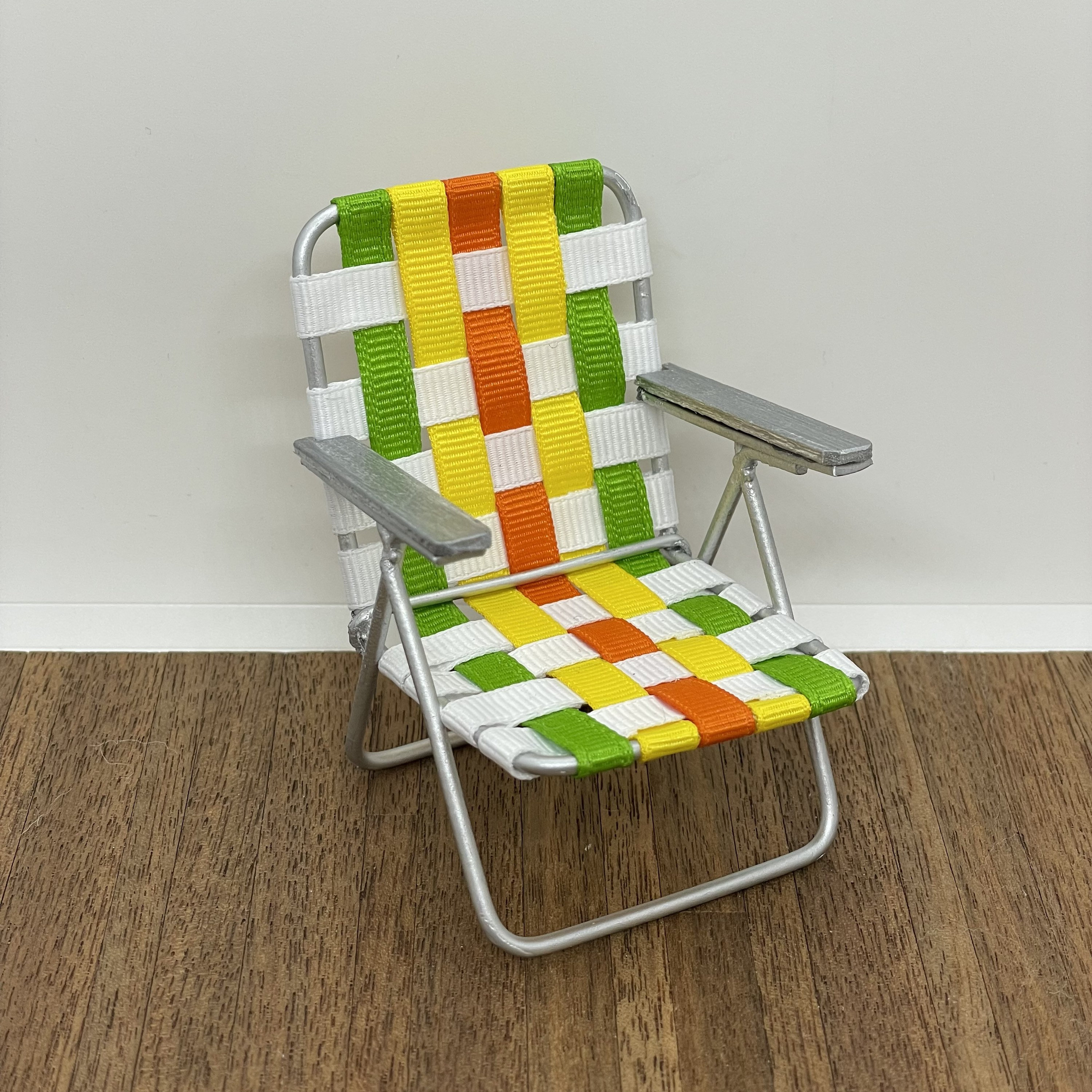 Miniature Handmade Retro Lawn Chair, 1/12 Scale - Etsy