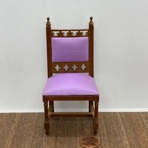 Miniature Handmade Craftsman style accent chair, 1/12 scale