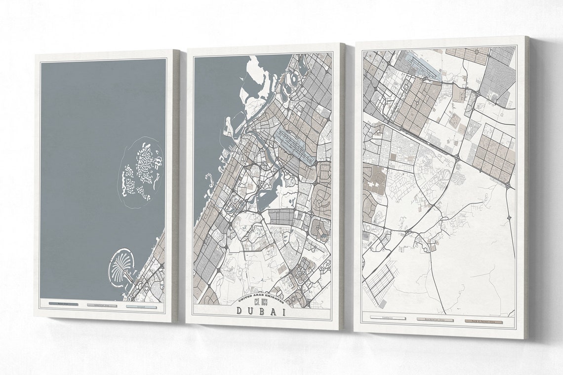 DUBAI UAE Canvas Print Large Wall Art United Arab Emirates Etsy