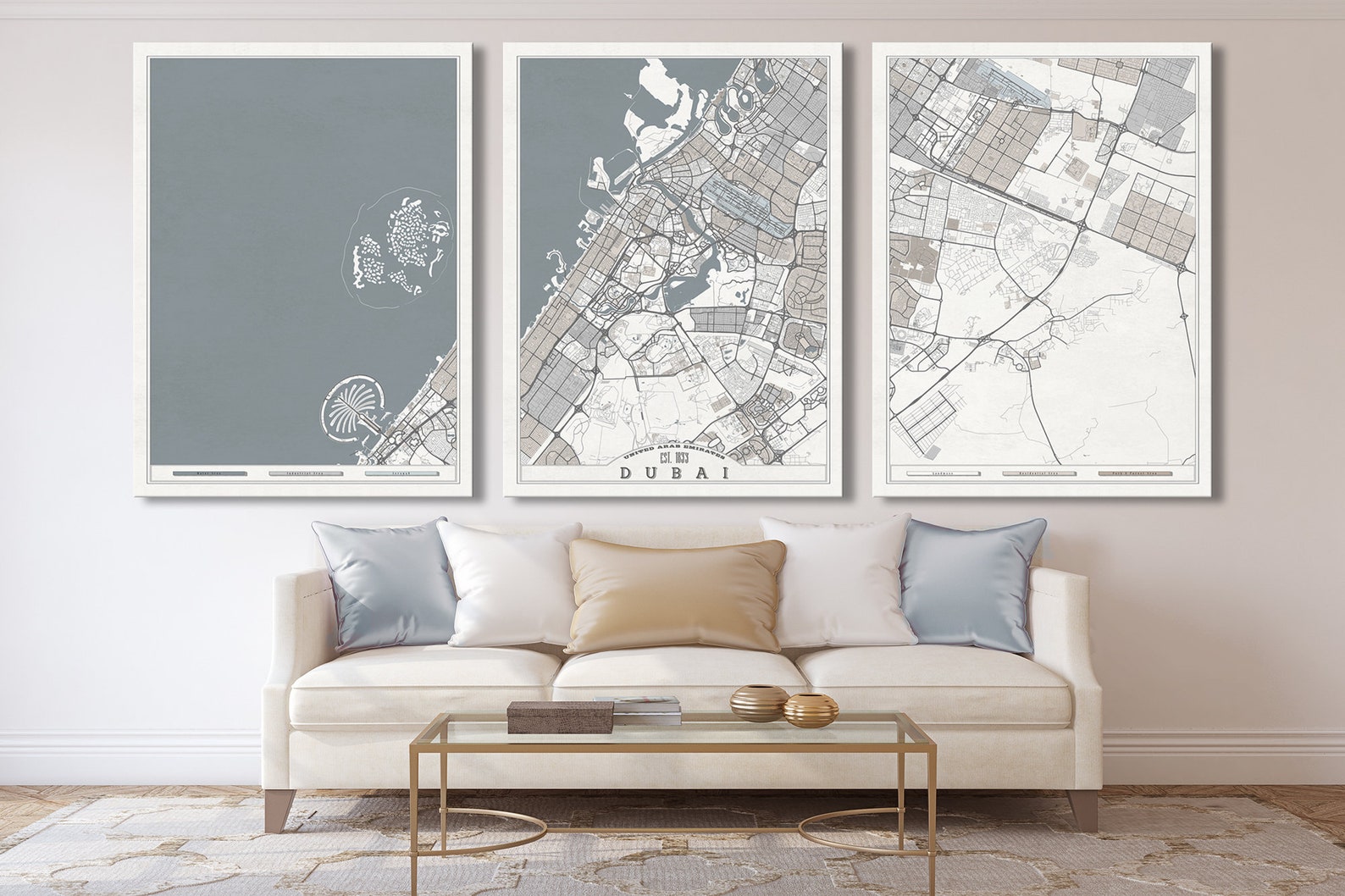 DUBAI UAE Canvas Print Large Wall Art United Arab Emirates Etsy