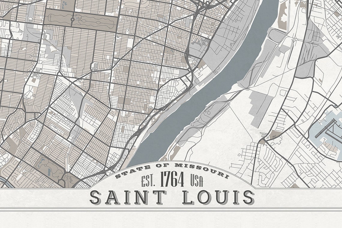SAINT LOUIS MO Canvas Print Large Wall Art St Louis Missouri Etsy
