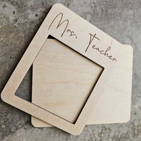 Wooden post it holder | Blank | Personalized with name | Teacher gift