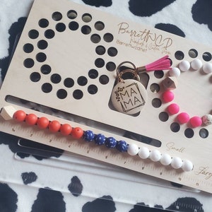 Shining crown Silicone Beaded Bracelet Keychain, Wristlet Leather