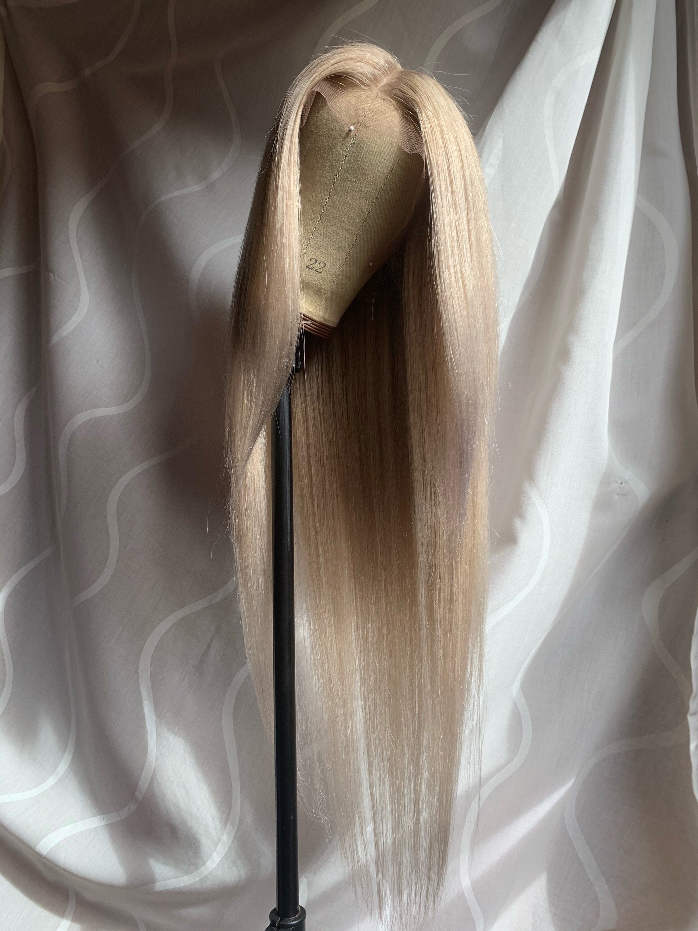 Icy Platinum Blonde Lace Front Human Hair Wig - Etsy Sweden