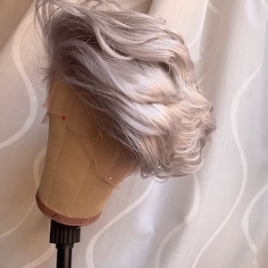 Boy Cut Platinum Blonde Human Hair Full Lace Wig
