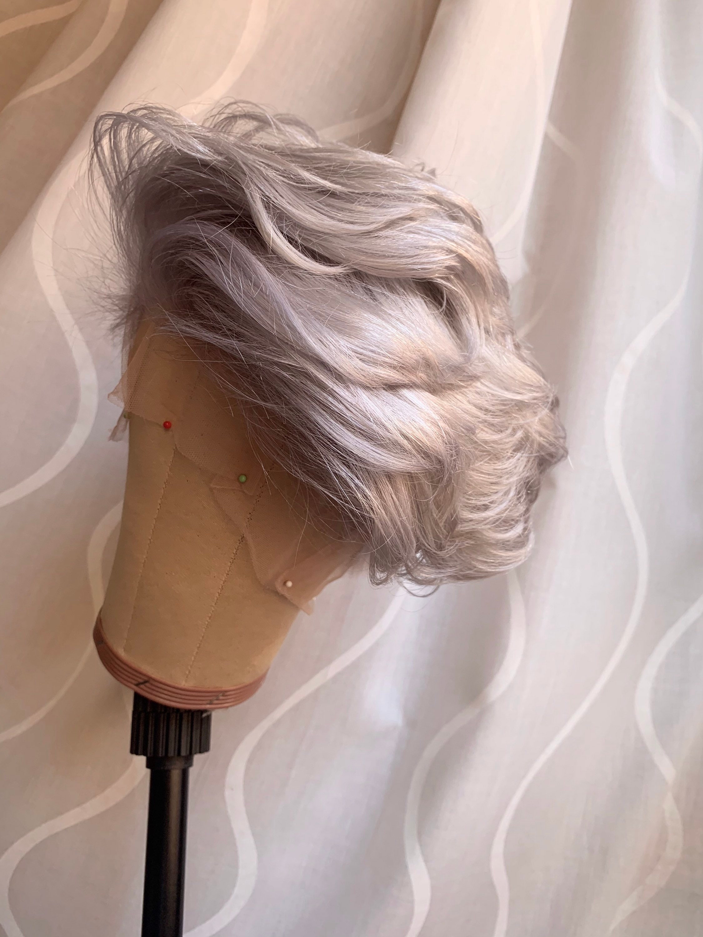 Platinum blonde full lace human hair wig cheap