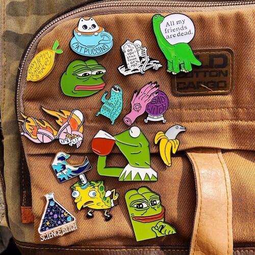 7 Pack Cute Enamel Pins Set - Funny Animal Pins For Backpacks, Jackets & Hats (Kawaii Gift Ideas)