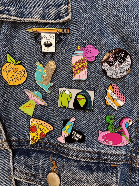 7 Cute Pins, Kawaii Pins, Pins for Backpacks Aesthetic, Cat Pin