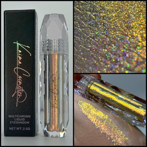 Holographic duochrome liquid glitter eyeshadow