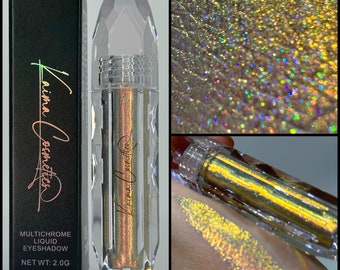 Holographic duochrome liquid glitter eyeshadow