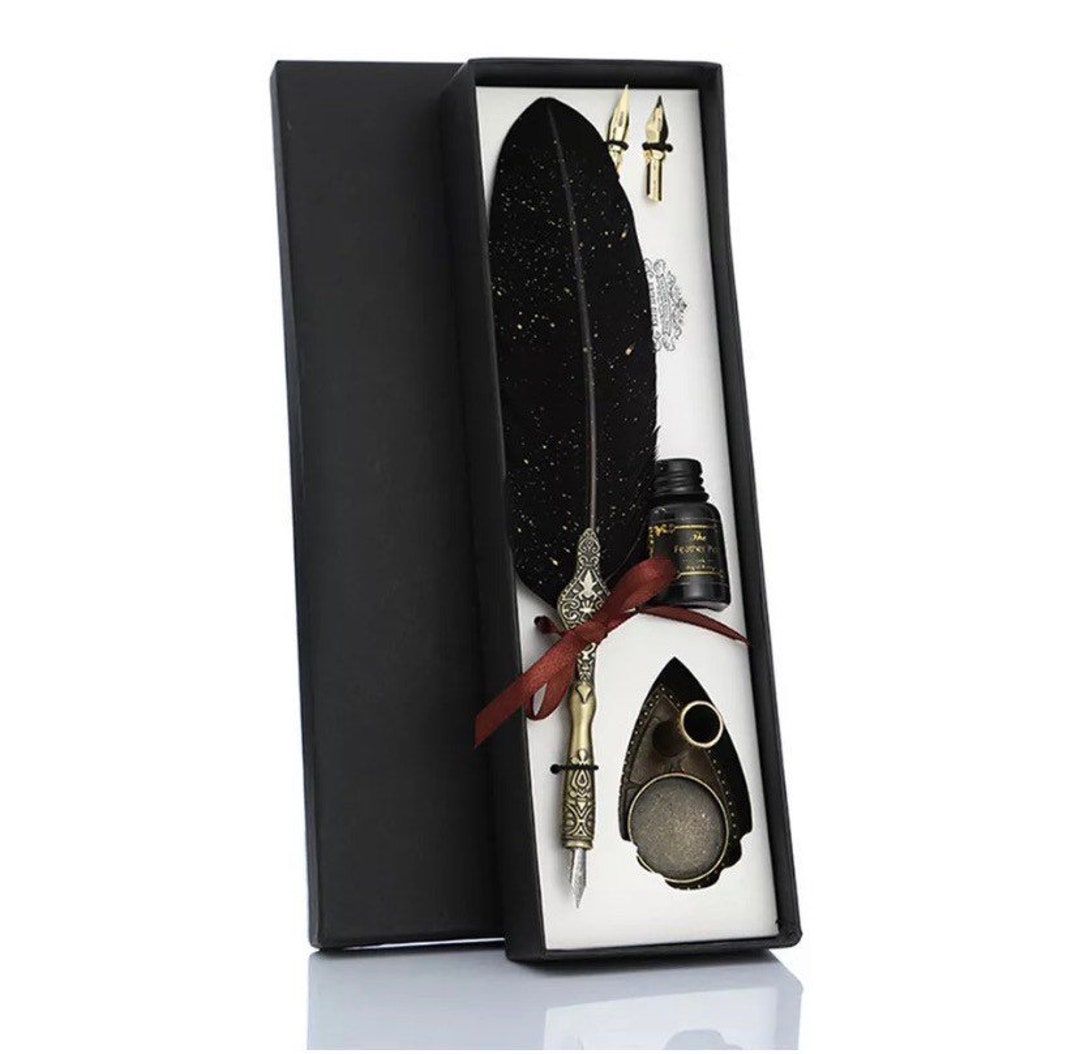 ZSL La Nuit Brass Quill Set Two Nibs Brass Quill Holder Etsy