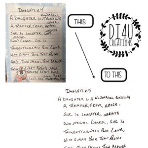 Nota manuscrita, recuerdo escrito a mano digital, escritura a mano de seres queridos, regalos reflexivos, regalo de Navidad, regalo de memoria, duelo