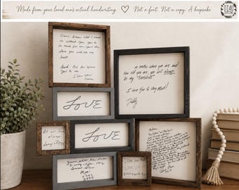 Personalized Handwriting Sign, Actual Handwriting Keepsake, Memorial Gift, Loved One’s Handwriting, Memory Gift, thoughtful gifts idea