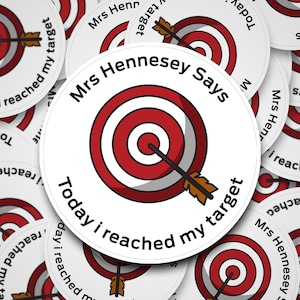 School teacher praise stickers, I achieved my target school stickers, school reward stickers, well-done stickers and teacher gift stickers.