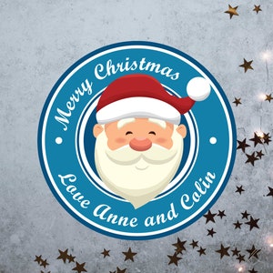 Personalised Christmas Stickers. personalise with your own text | Santa personalised Christmas Stickers