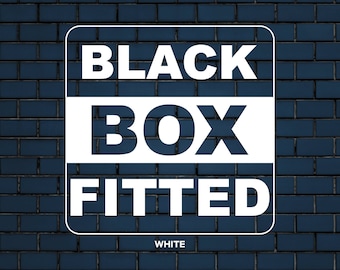 Black box fitted square car sticker | Black Box warning sticker decal | Black box car sticker | Black Box Decal | 17 Colour Options