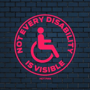 Not every disability is visible decal| disabled decal | disability car sticker | car decal | disabled sign | 17 colour options