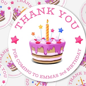 20 Personalised Birthday Stickers, Birthday stickers for kids, Birthday sticker sheet, Birthday cake stickers, Cute birthday Stickers.