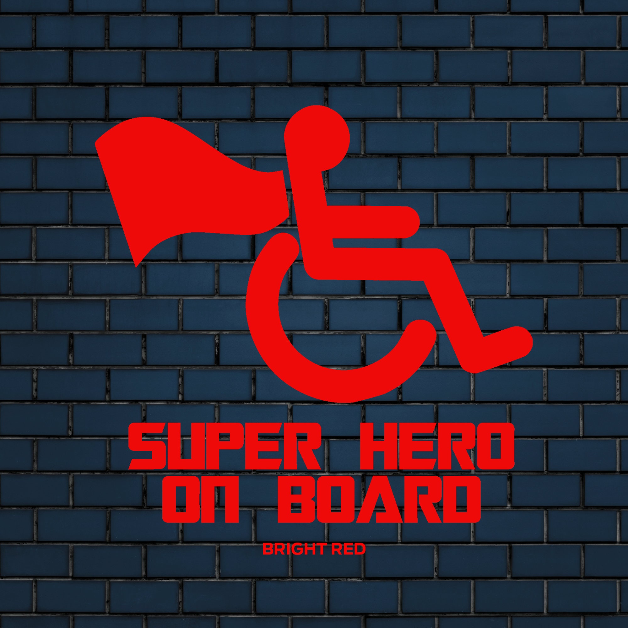 Disabled Superhero Decal Disability Car Decal Super Hero image