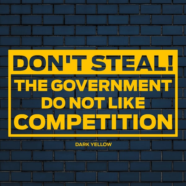 Dont steal the government do not like competition decal - funny car decal - bumper sticker - government decal