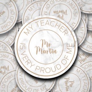 Stickers enseignants personnalisés, autocollants de louanges, récompense, autocollant beau travail, autocollants scolaires, cadeau enseignant