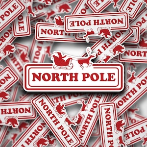 20 pegatinas de franqueo del Polo Norte para tus paquetes y correos navideños