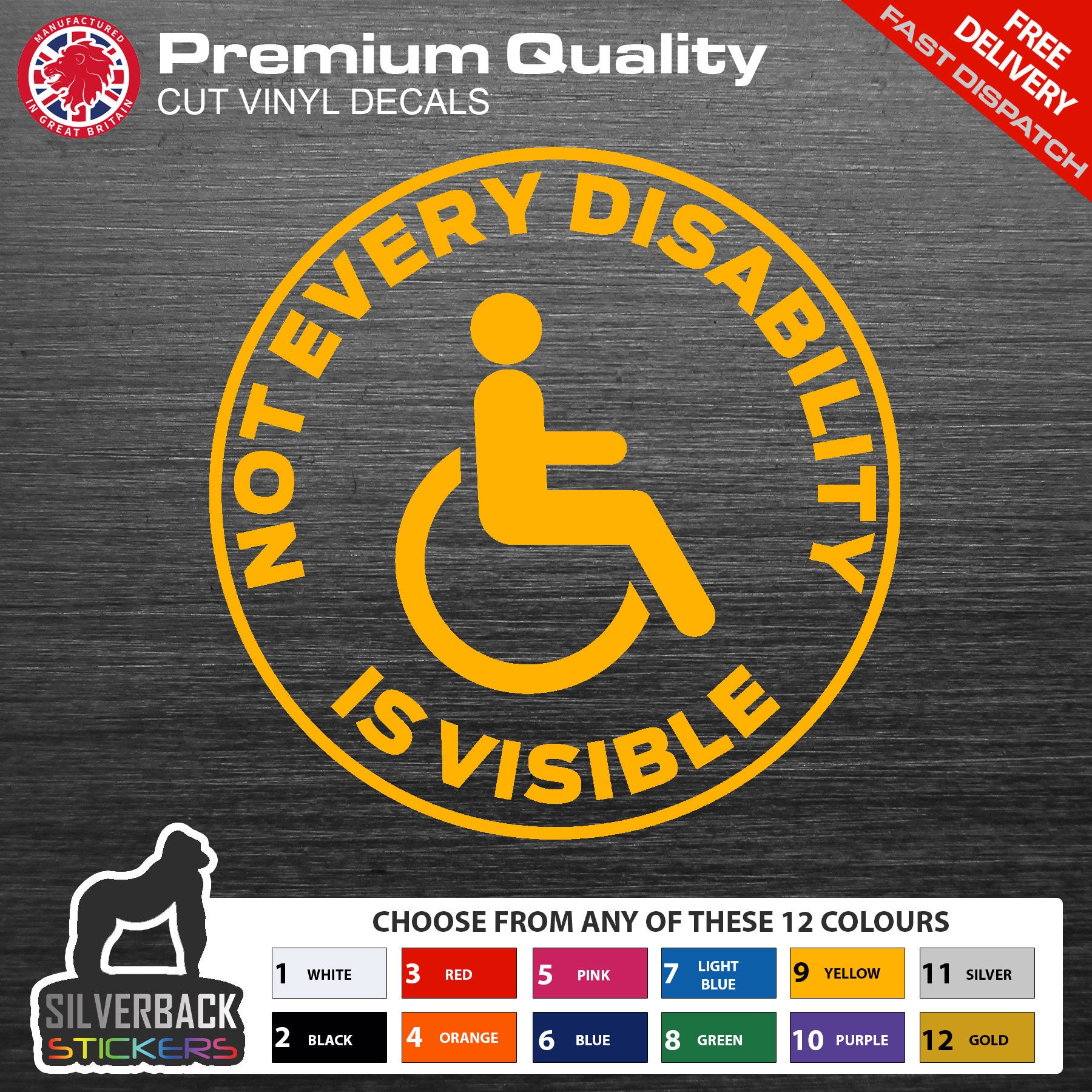 Not every disability is visible car sticker Disability vinyl | Etsy