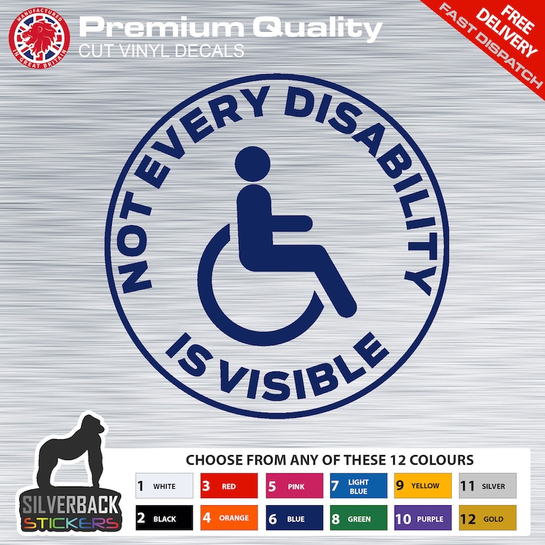 Not every disability is visible car sticker Disability vinyl Etsy