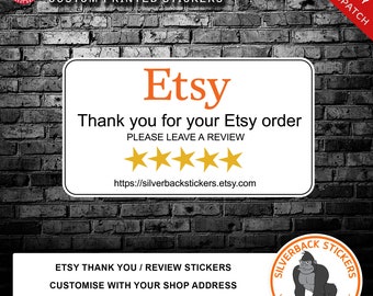60 Personnalisé Etsy merci, s’il vous plaît laisser un autocollants d’examen. Autocollants personnalisés etsy review. Ajoutez l’adresse de votre boutique Etsy.