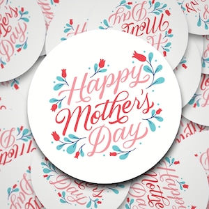 20 adesivos de rosa do dia das mães, adesivos de feliz dia das mães, adesivos de dia das mães, etiquetas de presente de domingo de mãe, adesivos de múmia, mãe