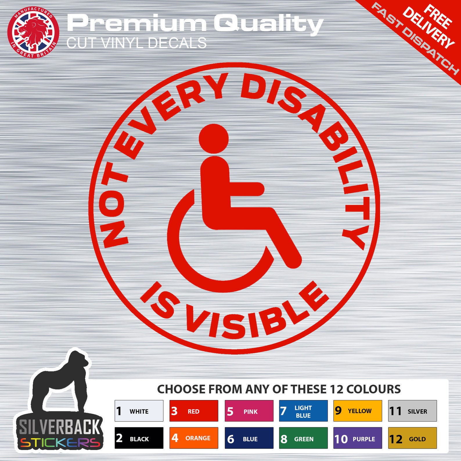 Not every disability is visible car sticker Disability vinyl Etsy