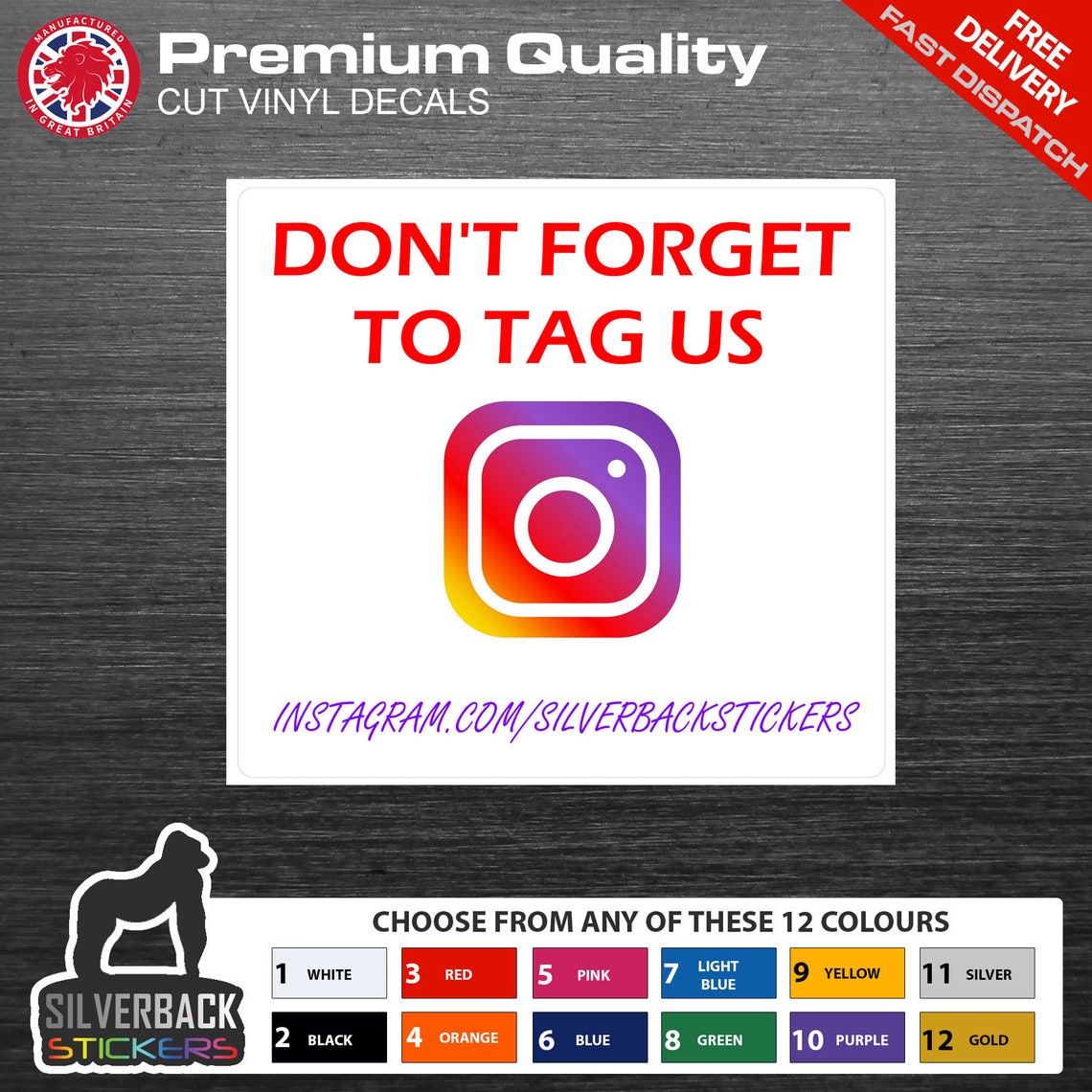 Personalised Instagram Stickers Tag Us on Instagram Stickers - Etsy UK