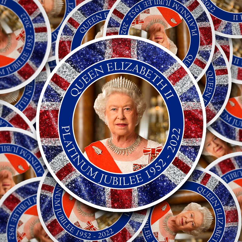 Platinum Jubilee Stickers Jubilee Stickers With a Photo of Etsy