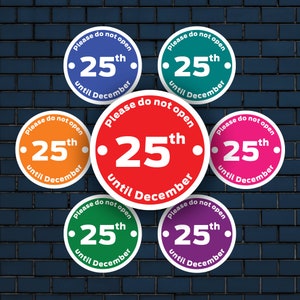 クリスマス当日まで開けないでくださいステッカー | 12月25日まで開けないでくださいステッカー | クリスマスステッカー | ギフトステッカー